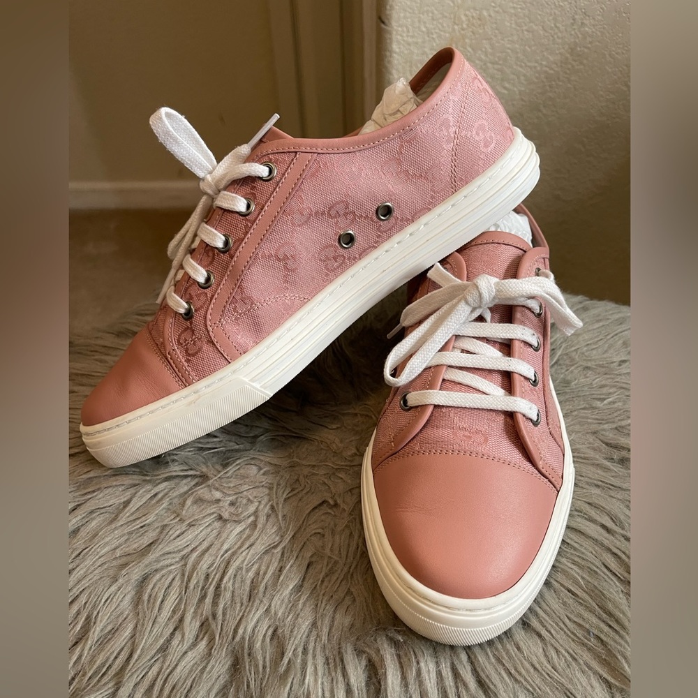 GUCCI TESS S GOMMA ROSE GG MONOGRAM SNEAKERS